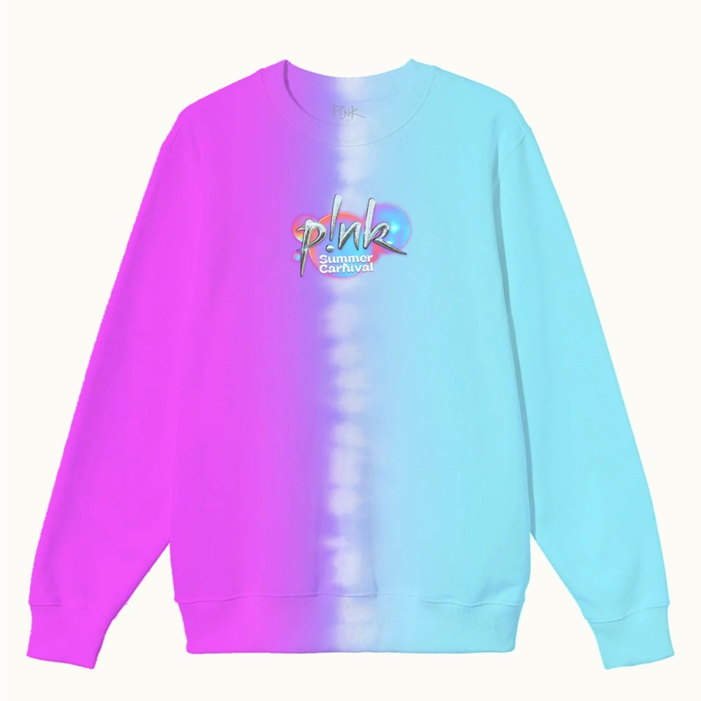 Pink 2024 world tour concert split tie dye Sweatshirt Sz XL
